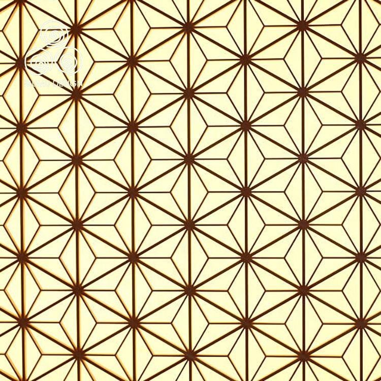 Hinoki 3D French Solid Wooden Decorative Partition Wall Produk Kumiko