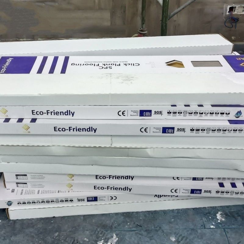 Lantai Serat Kayu Spc Ramah Lingkungan Interlocking Lantai Spc 4,5 Mm