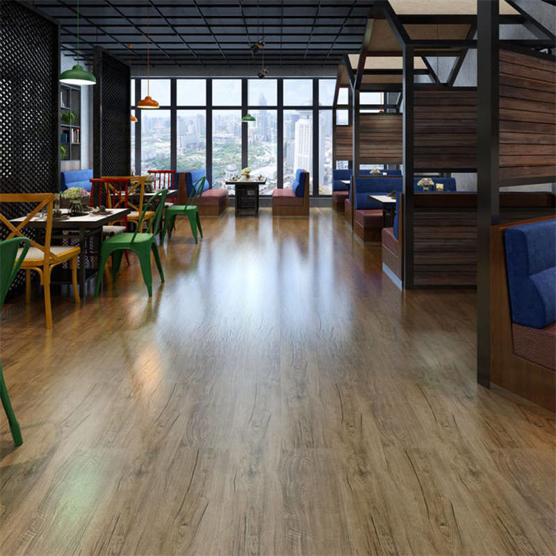 Piso Laminado 8mm SPC Lantai Vinyl Klik Papan Lantai Vinyl Lapisan UV