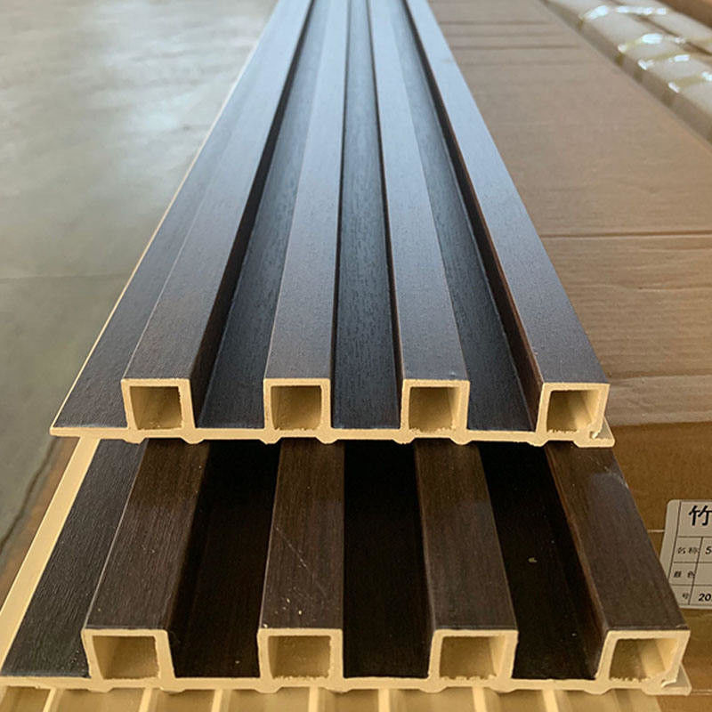 Dekorasi Rumah 160*24mm 3d Panel Dinding Wpc Bergalur Cladding Morden