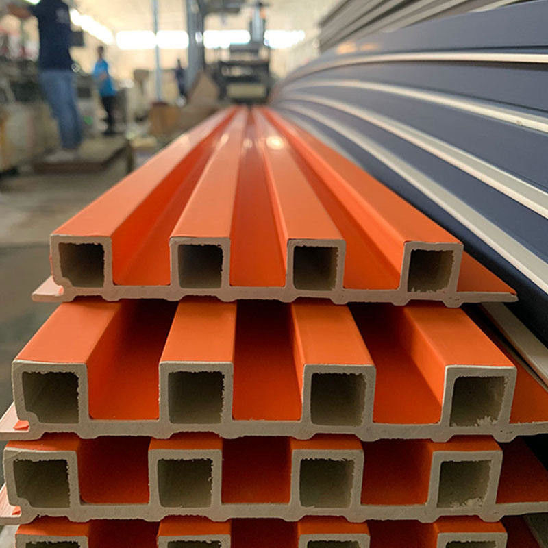 Dekorasi Rumah 160*24mm 3d Panel Dinding Wpc Bergalur Cladding Morden