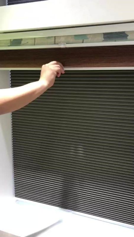 Tirai Tirai Tanpa Kabel Kertas Lipat Terbuka Bawah Tirai Temporer Lipit