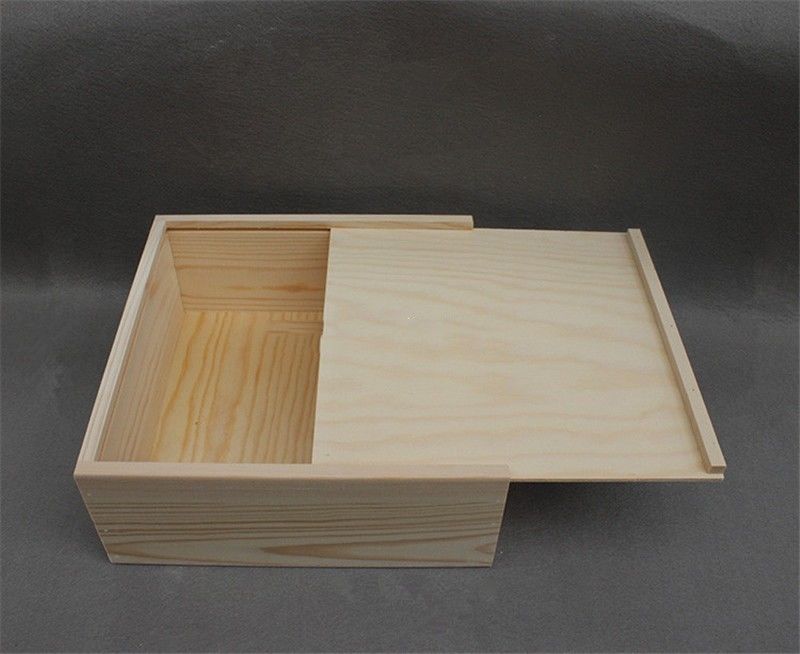 Persegi Removable Lidded Wooden Box Untuk Penyimpanan Buah Kering 41*31*24cm