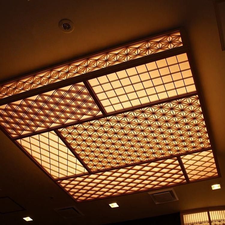 Interior Dekoratif Woodworking Kumiko Solid Pine Wood Room Divider Disesuaikan