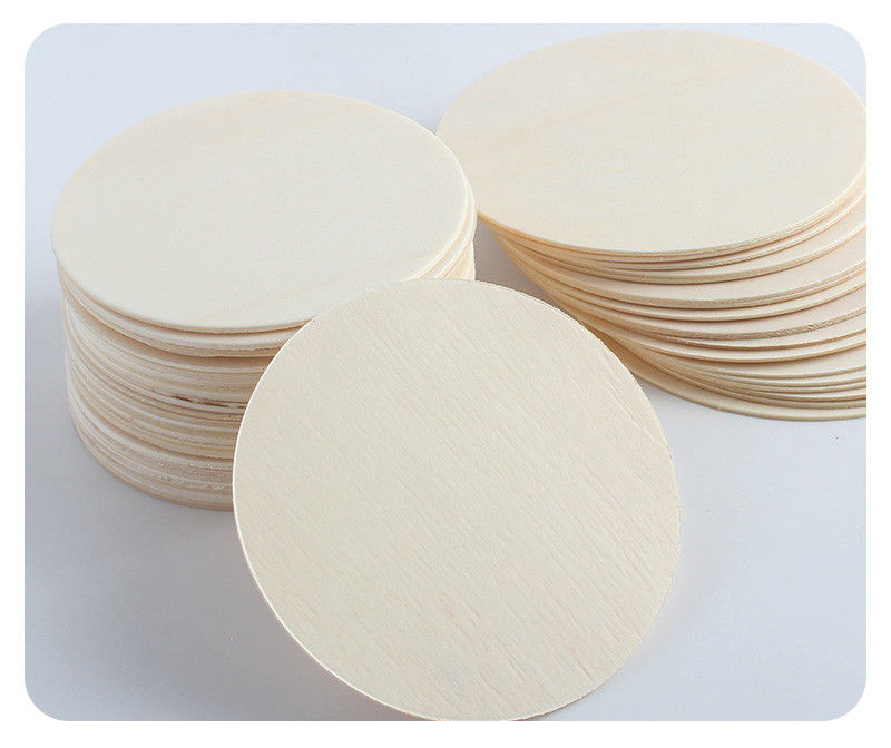 Poplar Solid Round Discs Kayu Papan Disk Kartu Bayi Natal Chip Kayu Untuk Diy Kerajinan