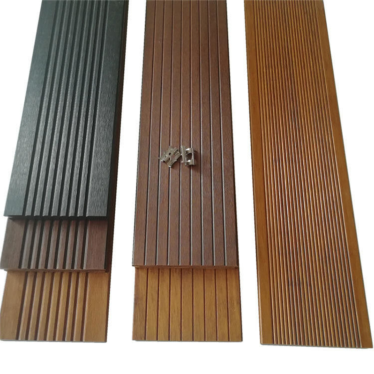 Eco Forest Outdoor tahan lama Strand Woven Bamboo Flooring Karbonisasi Solid Bamboo Deck Bambu Decking