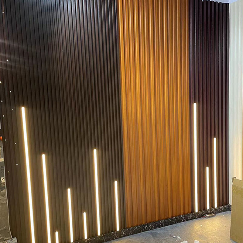 Panel dinding WPC berwarna-warni Dekorasi dinding Interior Mudah Instalasi Anti goresan WPC Wall Cladding