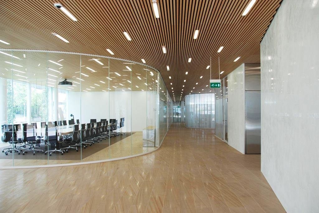 Panel kayu langit-langit Wpc Wpc Dekorasi langit-langit Wpc Langit-langit luar