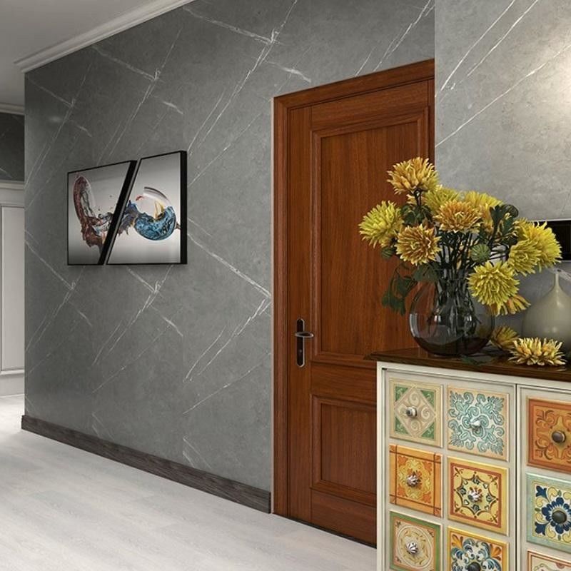 Hot Sale PVC Plastik SPC Wall Boards Interior Waterproof Marmer Kamar Mandi Panel Dinding Untuk Ruang Basah
