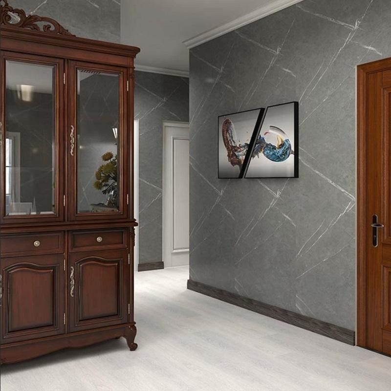 Hot Sale PVC Plastik SPC Wall Boards Interior Waterproof Marmer Kamar Mandi Panel Dinding Untuk Ruang Basah