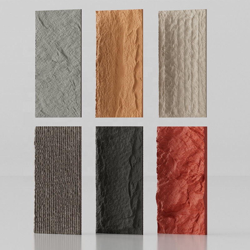 PU Panel dinding batu buatan Polyurethane Batu Jamur 3D Panel dinding batu dekoratif