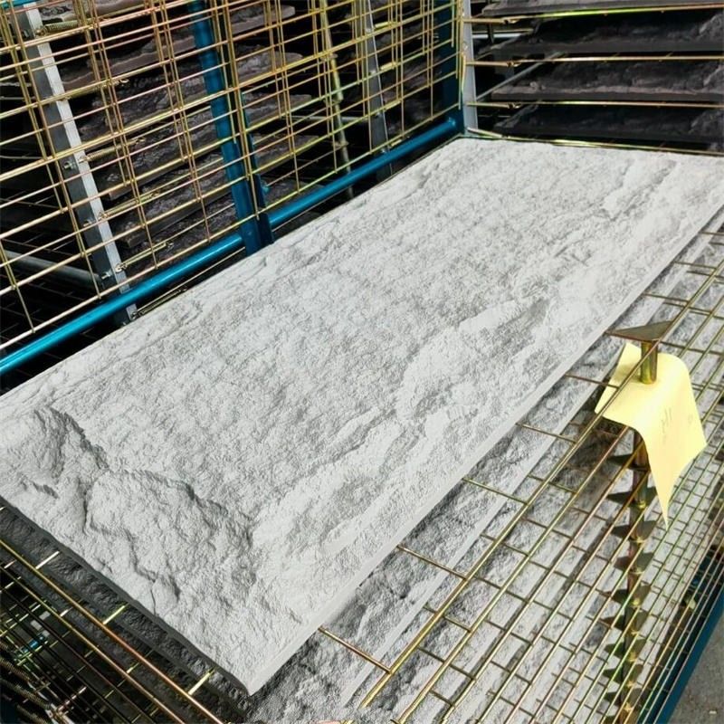Panel Batu PU dinding interior dan eksterior Batu palsu Panel dinding batu buatan