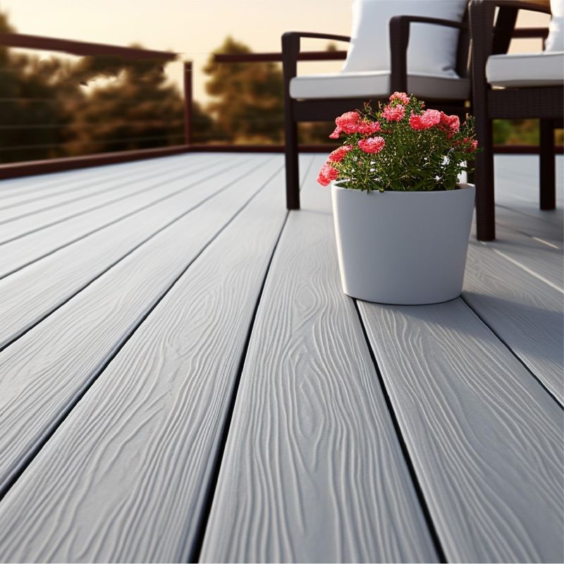 WPC/BPC Teak Warna WPC Teras Luar Ruang tahan api Kapas Serat Kayu Waterproof Decking Komposit Kualitas Tinggi Anti-slip