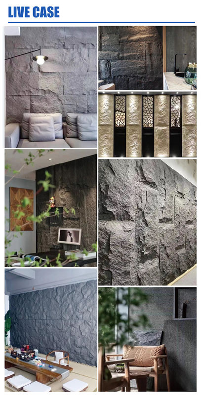 Pu Stone Wall Panel Polyurethane Stone Panel 3D Wall Panel Board Artificial Light Weights Slate Stone
