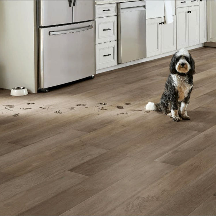 Karet kayu tahan air 4mm 5mm Pvc Klik Kunci Spc Lvp Lantai Vinyl Plank Luxury Vinyl Lantai Dengan IXPE