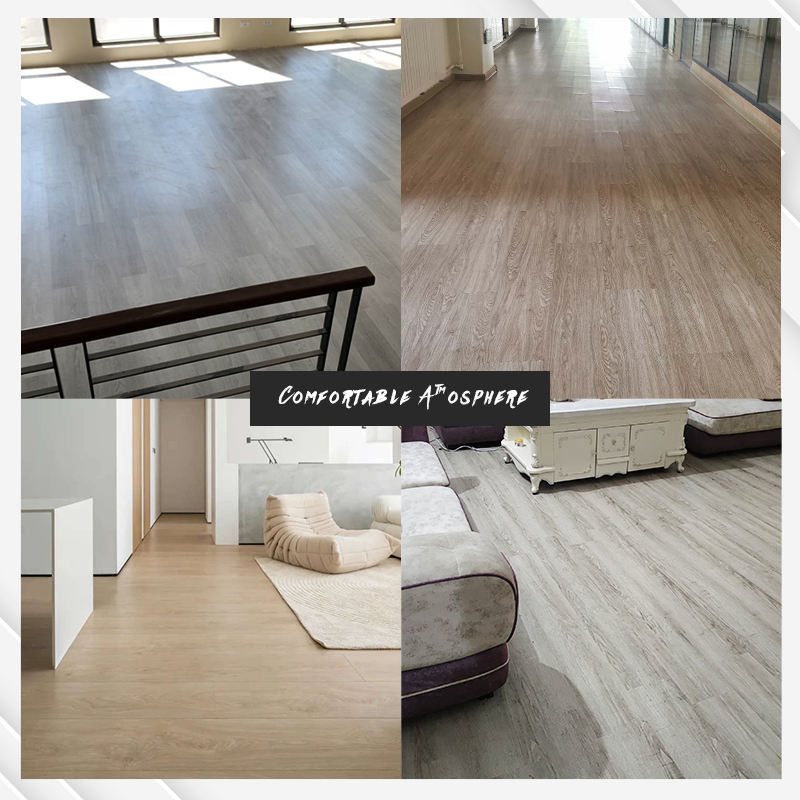 Harga Pabrik Fireproof Waterproof Plastik Klik Lantai Spc Untuk Rumah Kantor PVC SPC LVT LVP Vinyl Papan Lantai