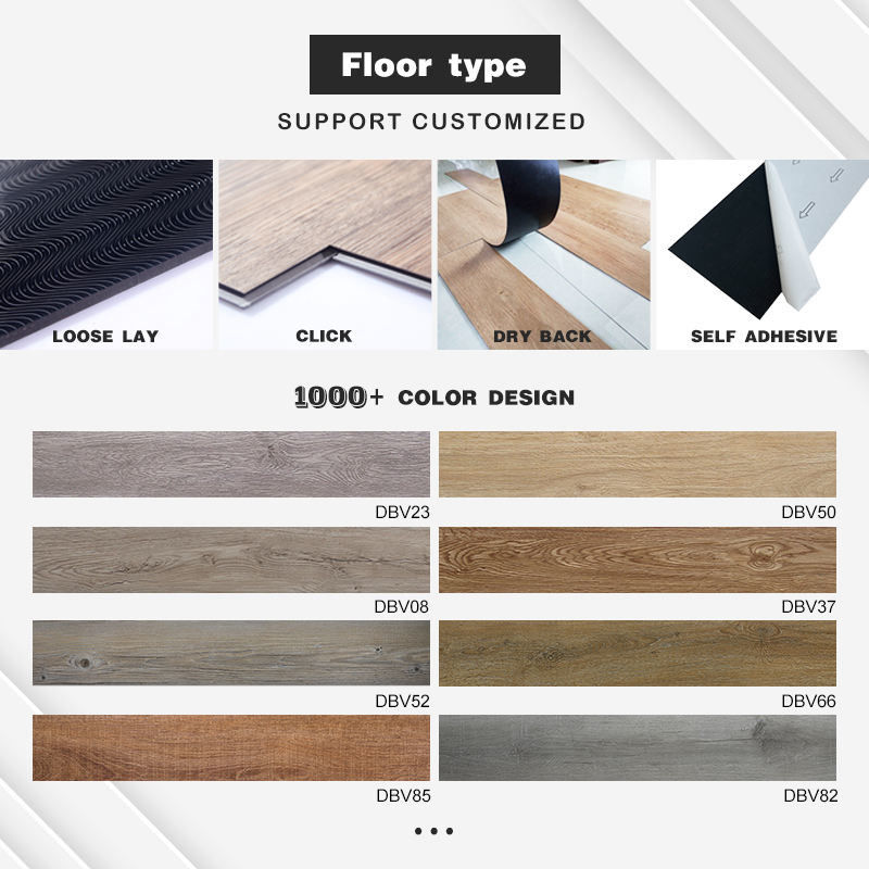 Harga Pabrik Fireproof Waterproof Plastik Klik Lantai Spc Untuk Rumah Kantor PVC SPC LVT LVP Vinyl Papan Lantai