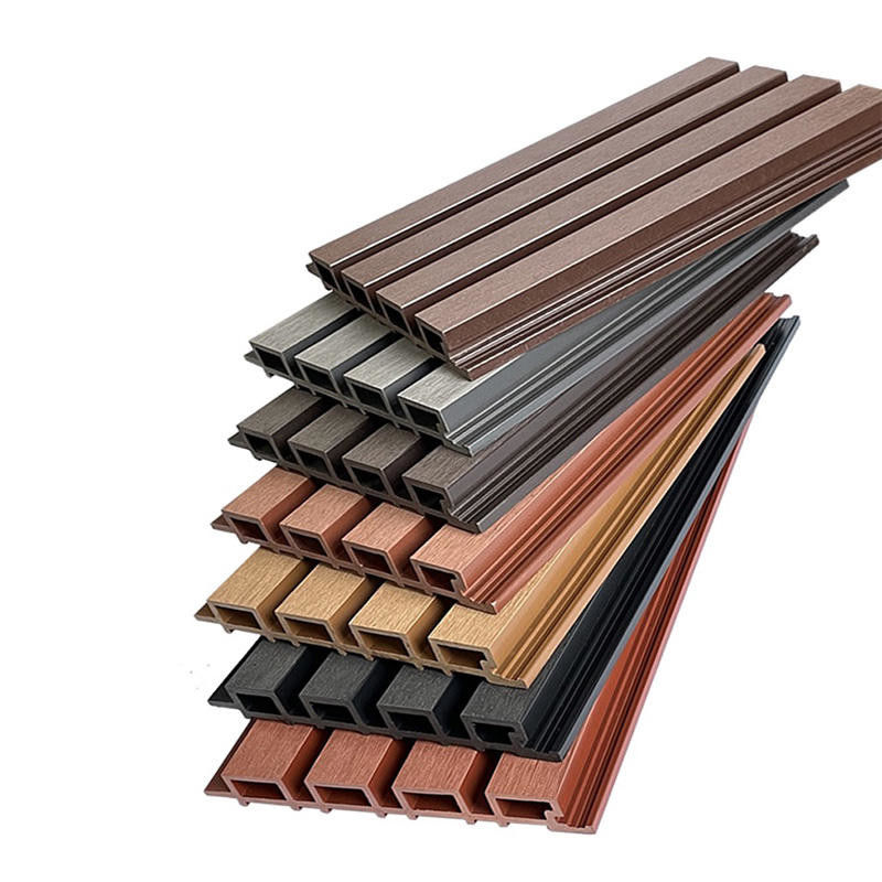 Pabrik penjualan langsung Panel dinding luar berkualitas tinggi Waterproof Co-extrusion Wpc Wall Cladding Untuk dekorasi dinding eksterior