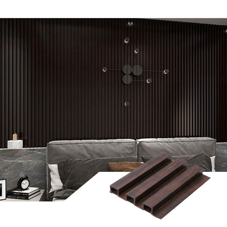 Pabrik Grosir Ekologi Kayu Wallboard WPC PVC Plastik Wallboard TV Dinding Untuk Interior Outdoor Custom Warna