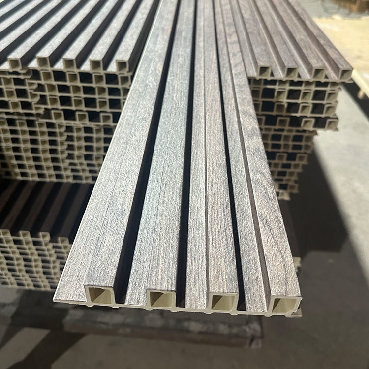 Desain SONSILL Morden Disesuaikan Waterproof Indoor WPC Wall Panel Dekorasi Interior WPC Wall Panel Substitusi Kayu