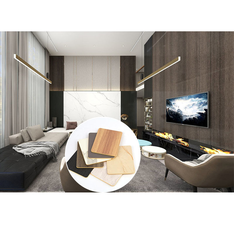 Papan kayu karet bambu Karbon kristal plat veneer panel dinding & papan panel dinding wpc