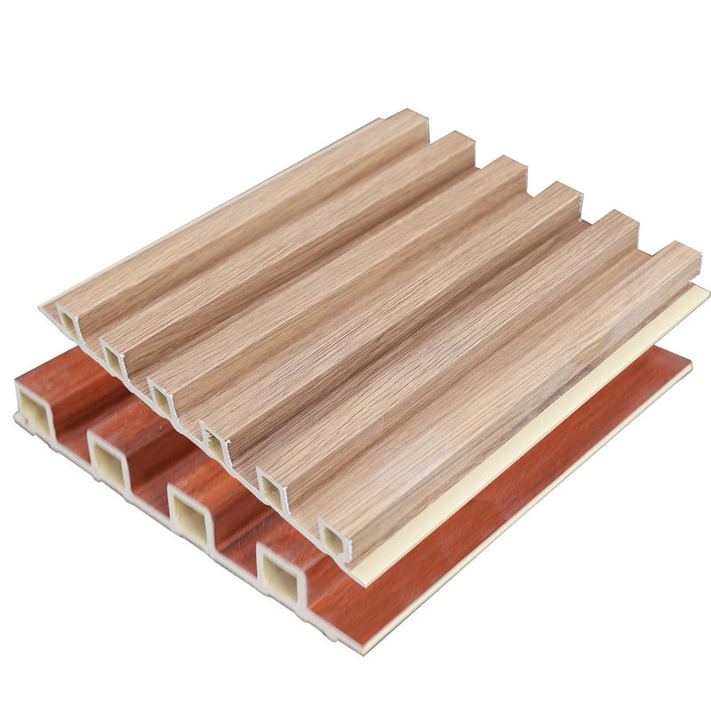 Pabrik Dekorasi Interior Kayu Plastik Komposit Pvc Lapisan Cladding Fluted Wall Board Wpc Interior Wall Panel