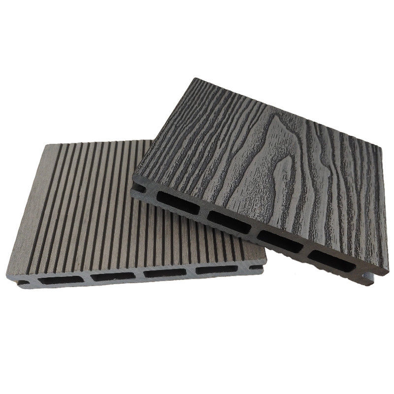 Outdoor Kayu Plastik komposit Decking lantai kayu 3D tergores WPC lantai komposit dek