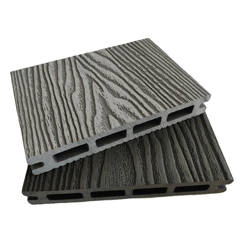 Outdoor Kayu Plastik komposit Decking lantai kayu 3D tergores WPC lantai komposit dek