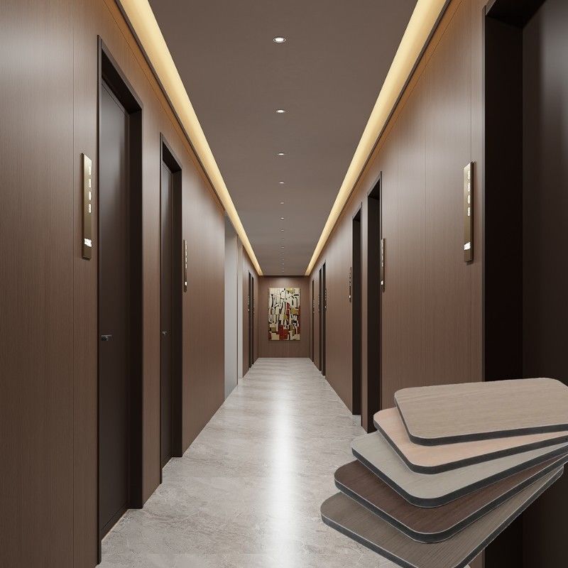 Bamboo Batubara Kayu veneer papan cermin siding tahan api Pvc panel dinding Untuk kantor apartemen