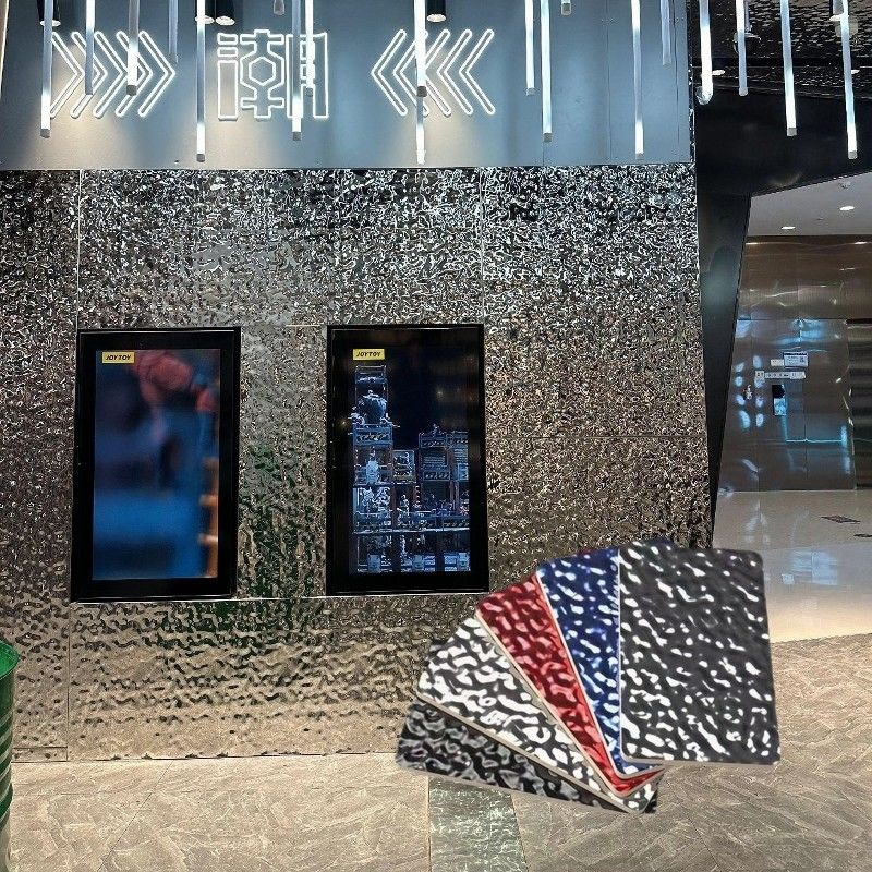 Panel dinding PVC dengan interior Air Ripple Karbon Crystal Desain Bambu Kayu Serat Bambu Papan Batubara Soundproof Fireproof