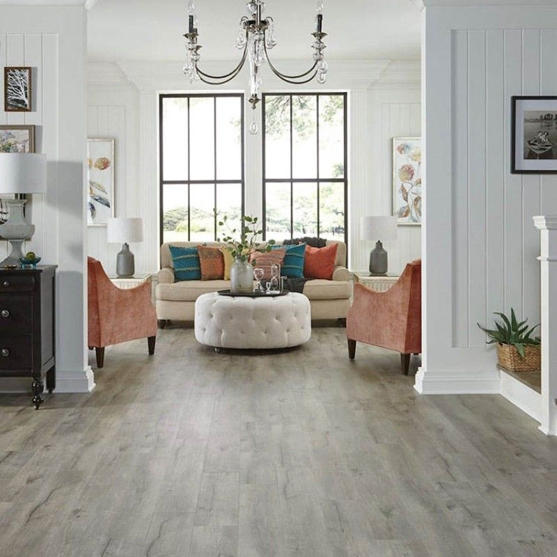 Lantai PVC vinyl mewah yang terkunci kayu tanpa butir lantai plastik yang menutupi lantai PVC polimer batu 6mm