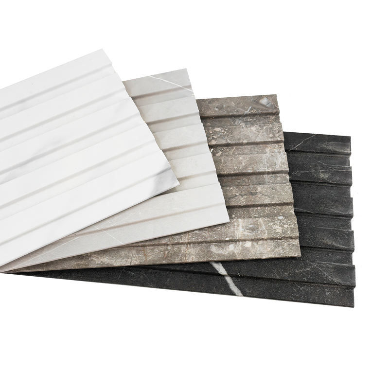 Modern Interior Art Louver Dekoratif 3d Fluted Wpc Wall Panel untuk dinding atau langit-langit dan Indoor TV Pvc Cover Panel