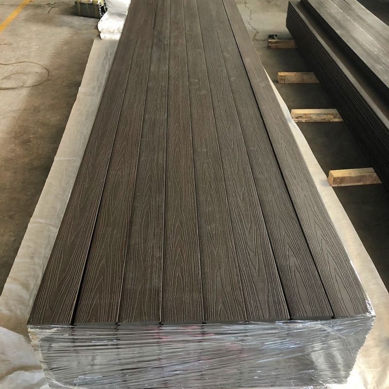 European Co-Extrusion Waterproof Deck Floor WPC Hollow Decking Decking Outdoor Gunakan Komposit Plastik Kayu Disikat