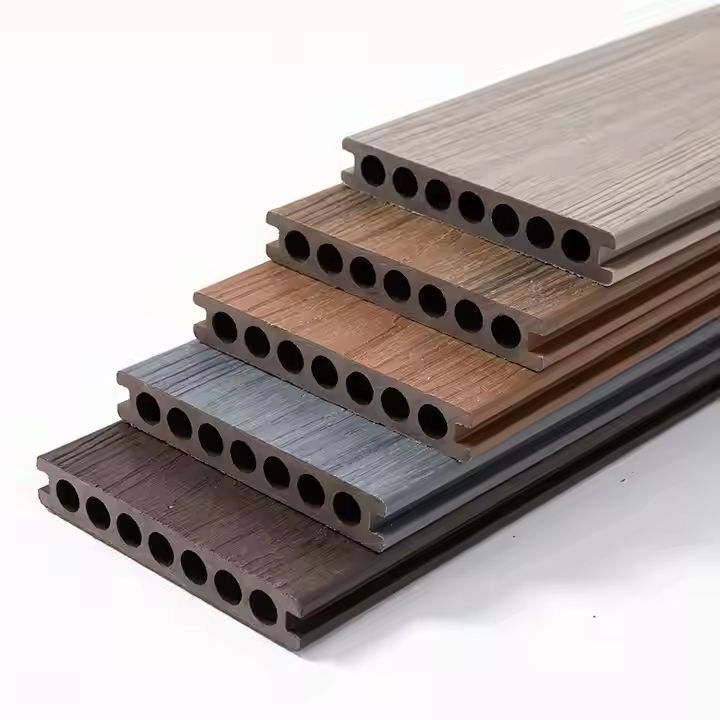 Hot Sale Custom Hollow WPC Co-extrusion Decking Floor Outdoor Garden Decking Panels dengan Aksesoris