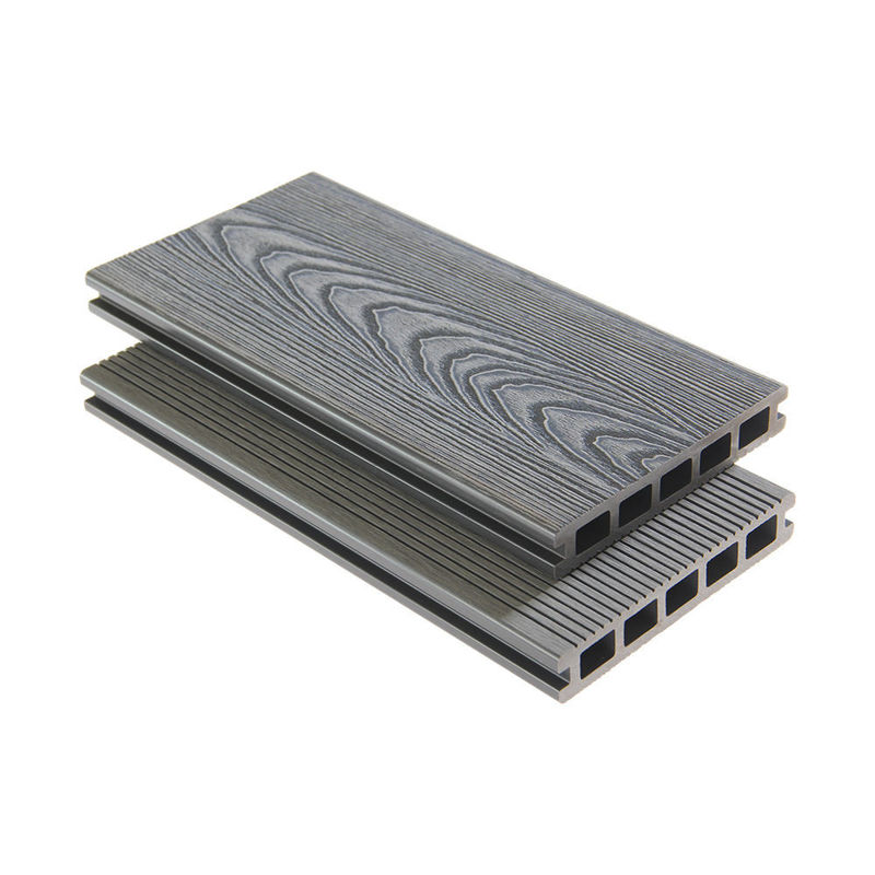 WPC Decking Board Waterproof Kayu Plastik Komposit Material Lantai Teak dan PVC Square Exterior Tile