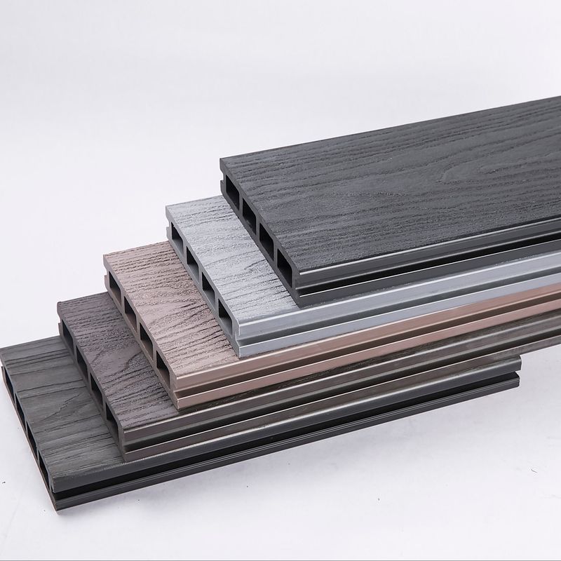 Custom Interlock Wpc outdoor Decking 3D embossing kayu butiran Komposit decking board China Kayu Tekstur plastik Lantai