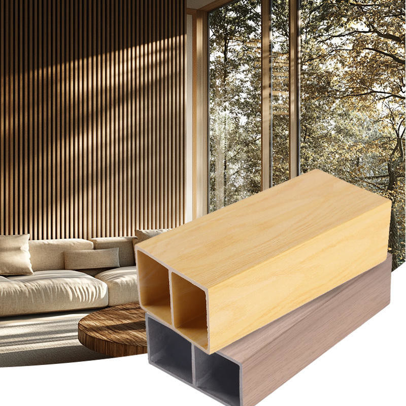 Tabung Kayu WPC Mengkilap Untuk Dekorasi Rumah Dalam Ruangan Dalam Warna yang Disesuaikan