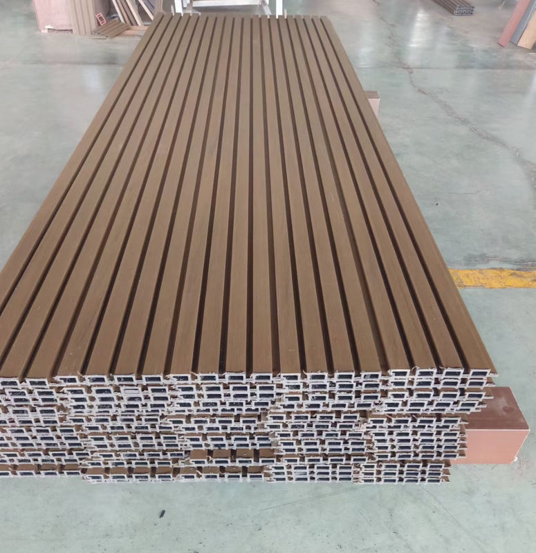 Panel Ko-ekstrusi Eksterior Panel Dinding Dekorasi PVC Interior Komposit Tahan Air Pelapis Dinding WPC