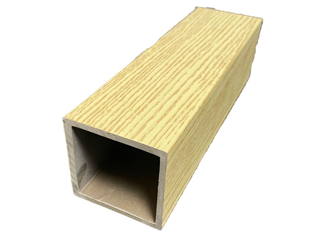 Ekologi ramah Indoor Hollow Square Pvc Tabung Kolom Kayu Plastik Kayu Wpc Tabung untuk partisi