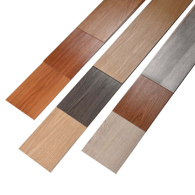 lantai 2mm 3mm 4mm waterproof fireproof self-adhesive PVC vinyl plank untuk rumah kantor