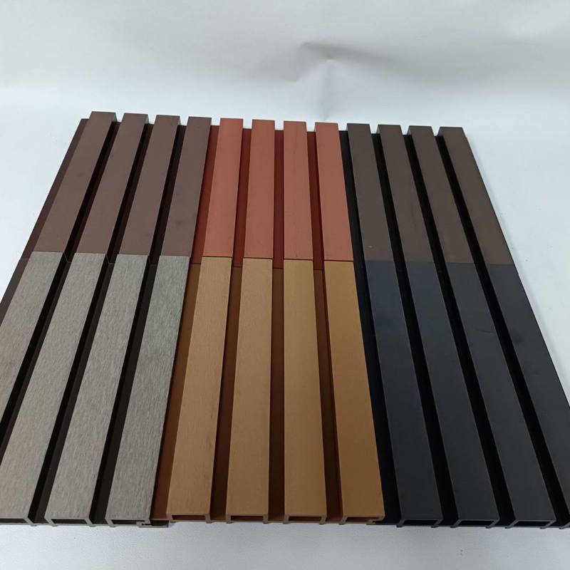 Harga Grosir Rendah Dekorasi Luar Ruangan Butiran Kayu Panel Dinding WPC Cladding