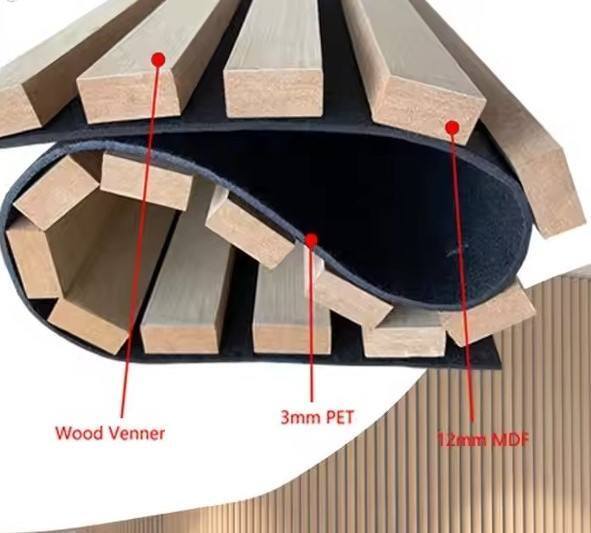 Densitas Tinggi 20mm Polyester Fiber Rubber Core Fireproof Sound-Absorbing Equipment untuk Studio Musik Core Acoustic Panels