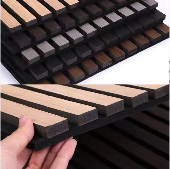 Densitas Tinggi 20mm Polyester Fiber Rubber Core Fireproof Sound-Absorbing Equipment untuk Studio Musik Core Acoustic Panels