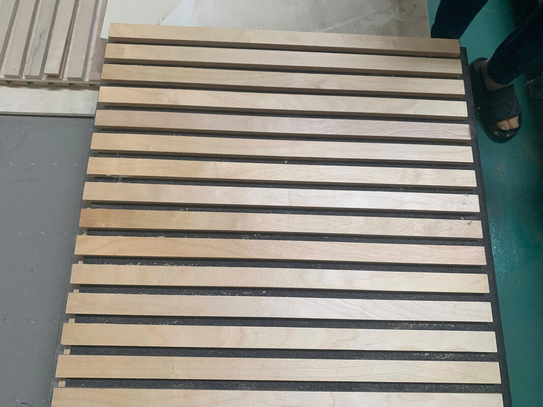 Panel Akustik Panel Dinding Papan PET MDF Dekorasi dinding akustik untuk furnitur Panel dinding kayu akustik desain modern Fleksibel