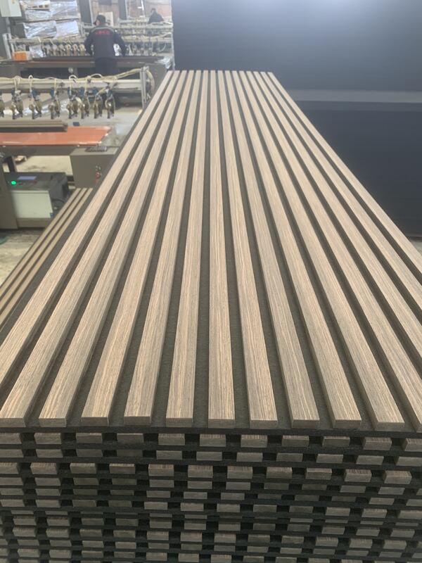 Panel Akustik Jual Panel Dinding Kayu Slat Fluted Dekorasi Rumah Interior Panel Dinding Anti Bunyi