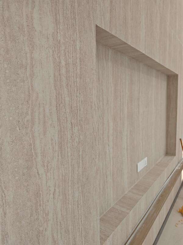 Natural Mcm Soft Stone Exterior Wall Cladding Travertine buatan Bahan batu fleksibel untuk eksterior