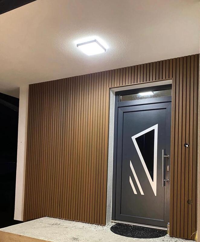 Panel Fasad WPC Modern Lantai Luar Panel Tembok Luar Wpc Pengepakan Tembok untuk Hotel