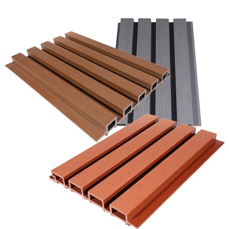 Modern Outdoor WPC Wall Panel Mudah dipasang dan Desain Klasik Fitur anti air untuk Ruang Luar