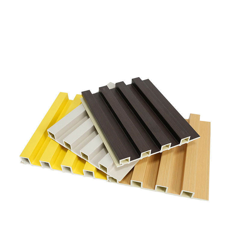 Panel Eksterior Wpc Panel Dinding Plastik Kayu Desain Modern Papan Luar Ruangan Komposit Wpc Panel 3D Pelapis Dinding Eksterior