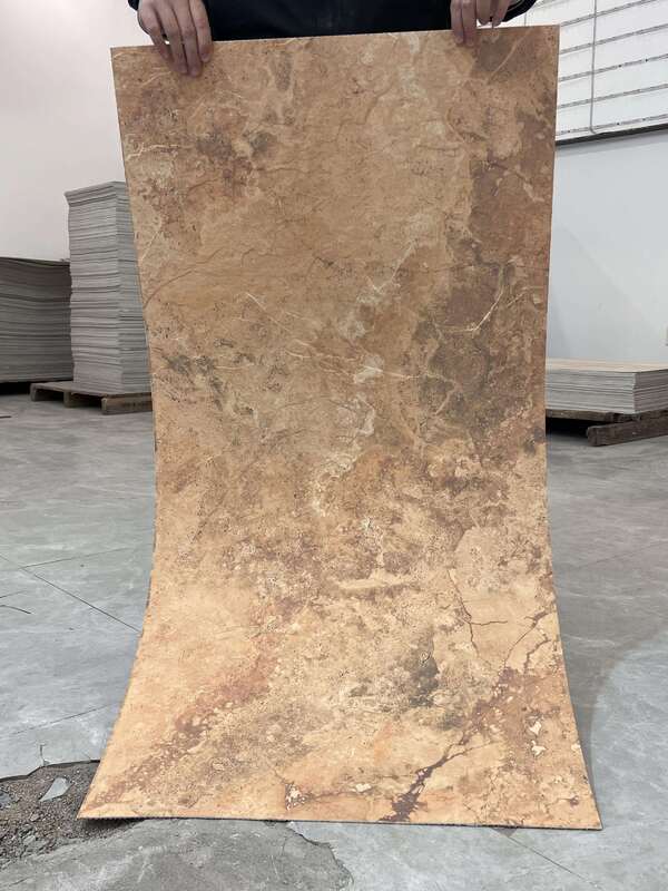 Panel Dinding Fleksibel Batu MCM Tekstur Batu Pasir Alami Ultra Tipis Ringan untuk Dekorasi Dinding Dalam dan Luar Ruangan